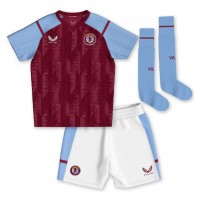 Billiga Aston Villa Moussa Diaby #19 Barnkläder Hemma fotbollskläder till baby 2023-24 Kortärmad (+ Korta byxor)